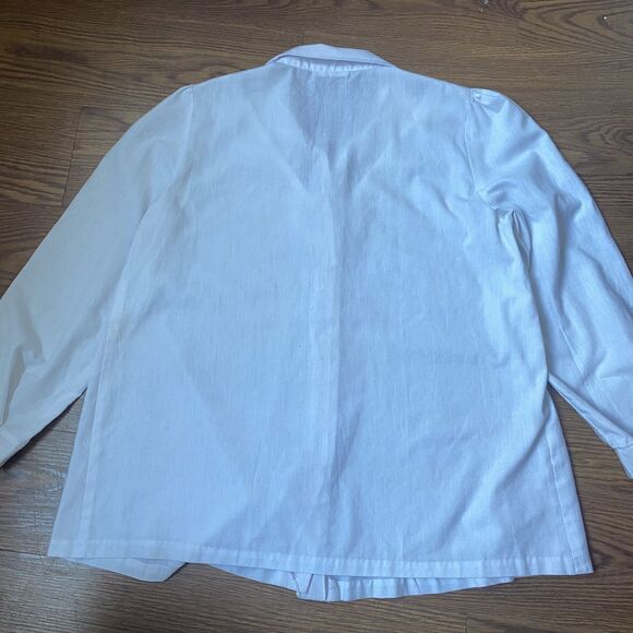 Vintage White Cottage Core Button Down Size 14 - Picture 2 of 8